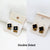 Cute Double Sided Ear Studs (Black & White) | Water Proof
