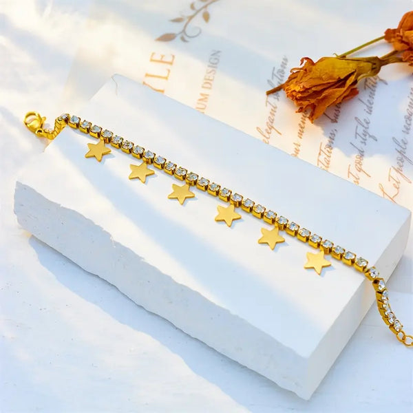 Stainless Steel Star Bracelet for Women