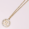 Stone Studded Golden Chain Pendant Necklace