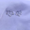 Diamond Drop Silver Ear Stud