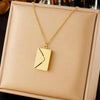Envelope Named Necklace - Gold Plated & Stainless Steel
