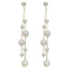 Stainless Steel Pearl Double Layer Earrings