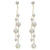 Stainless Steel Pearl Double Layer Earrings