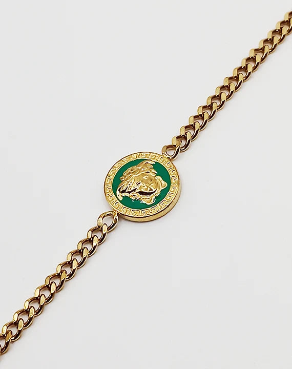 Iconic VERSACE Gold Chain Mudusa Bracelet