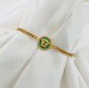 Luxury Golden Chain Bracelet for Women, Girls Green