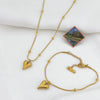 Heart Shape Combo Deal ( Bracelet + Necklace ) | Water Proof | Gold Plated | Daily Wear