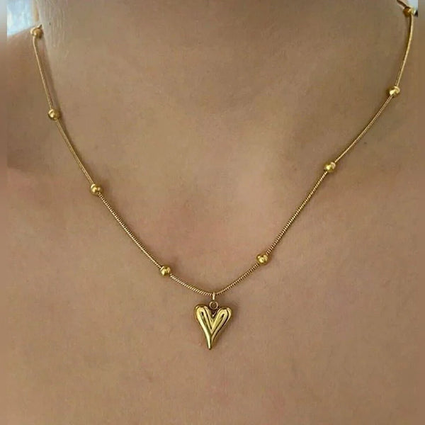 Heart Shape Necklace – Waterproof, Gold Plated & Premium Quality