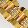 Inlaid Zircon Stainless Steel Bracelet - Water Proof & 18K Gold Plated