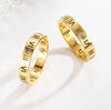 Roman Numerals Rings Stainless Steel