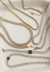 Emerald Tennis Necklace & Bracelet Set