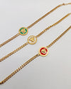 Bright Stainless Steel Golden Chain Bracelet (White)