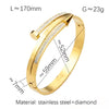 Water Proof Crystal Nail Design 18k Gold Plated Bangle