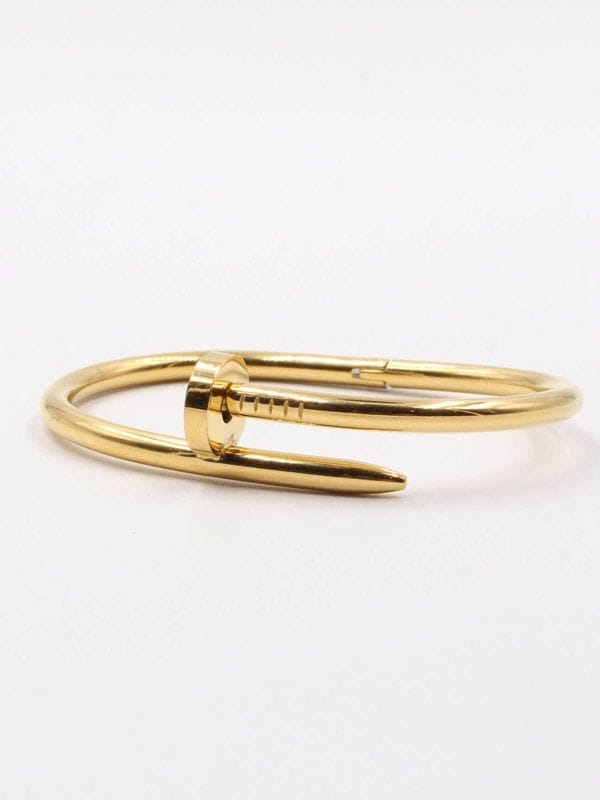 Stainless Steel Designer Luxury Nail Bangle(Silver & Golden)