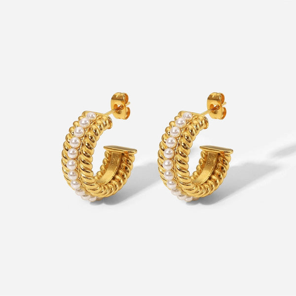 Bold Luxe Hoop 18k Gold Earrings