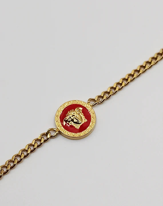 New Fashion Golden Chain Link Bracelet for Women, Girls Red