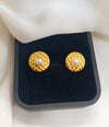18k Gold Exquisite Vintage Pearl Stud Earrings