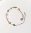 Multi Silver Daisy Bracelet