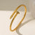 Water Proof Brand Inspired Nail Bangle -Stainless Steel & Gold Plated