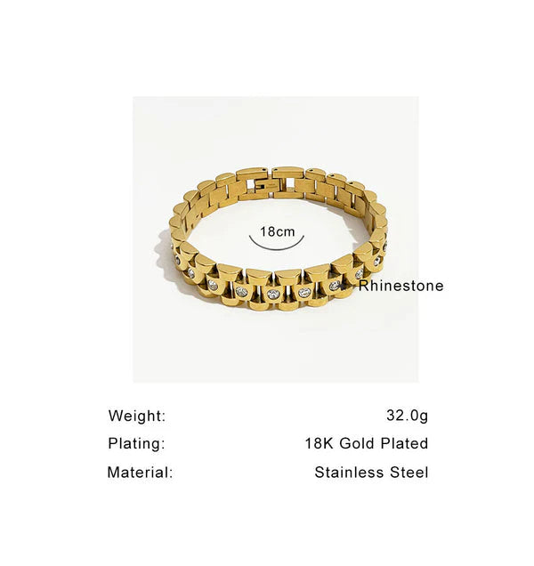 18k Gold Plated Stainless Steel Vivid Bracelet