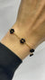 Black Crystal Flower Bracelet