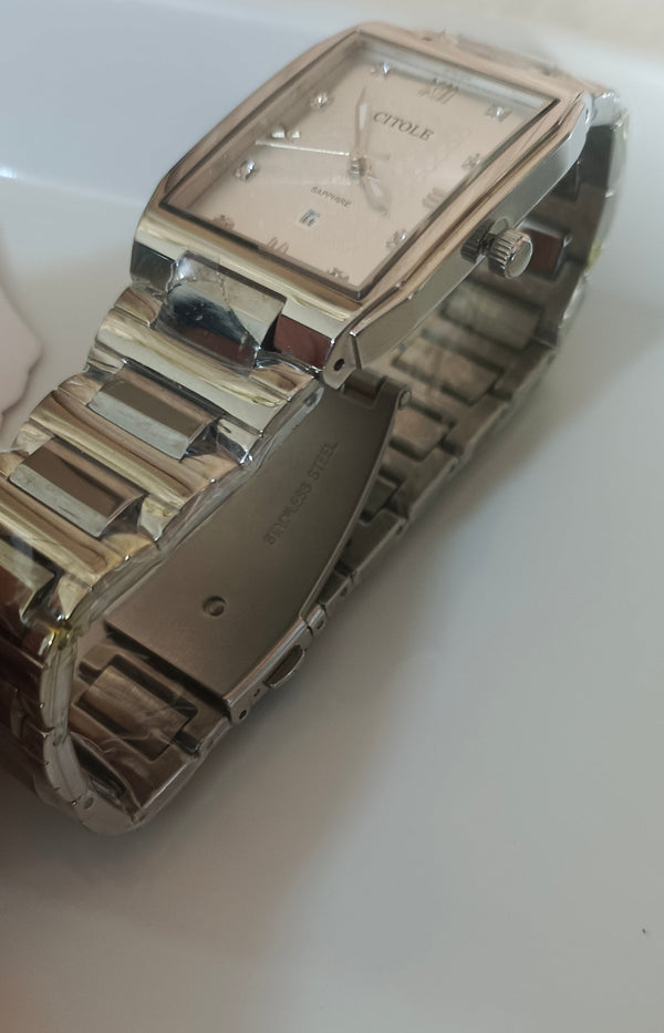 CITOLE Sapphire Silver Couple Watch