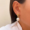 Stainless Steel Pearl Drop Earrings (German quality)