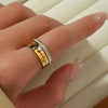 18k Gold 3 in 1 Minimalist Zircon Ring