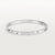 Stainless Steel Silver Crystal Bangle Open Cuff for Women/Love Cartier