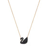 Gold Chain With Beautiful Black Swan Pendant For Girls Trendy Locket Necklace For Women