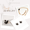 Three Piece Swan Jewelry Set (Black)