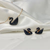 Stainless Steel Swan Earring and Necklace Set