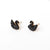 Swan Studs Cubic Zirconia Metal Stud Earring