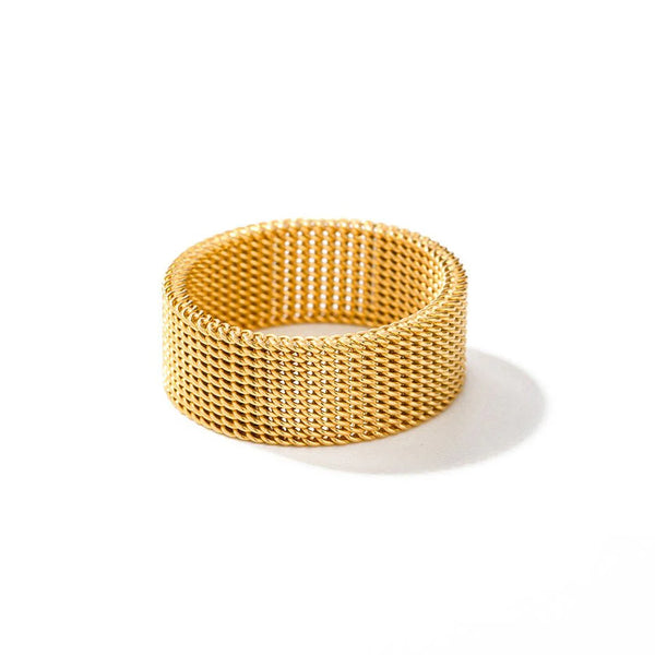 Stainless Steel Mesh Band Ring