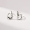Irregular Stainless Steel Silver Earrings | Water Proof