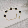 Exquisite Round Black & White Enamel Stainless Steel Deal 3 Pcs