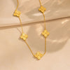 Five Clover Gold Neckless | Stainless Steel