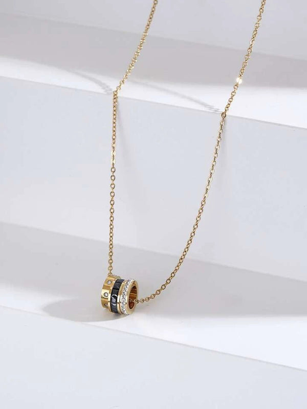 Triple Halo Luxe Pendant - Implant Grade Titanium Waterproof, Non Tarnish