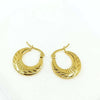 Tectured Moon Hoops | Stainless Steel