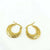 Tectured Moon Hoops | Stainless Steel