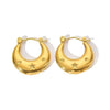 Star Moon Chunky Hoops Earings | Stainless Steel