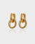 Dual Link Zircon Hoops | Stainless Steel