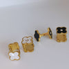 Cute Double Sided Ear Studs (Black & White) | Water Proof
