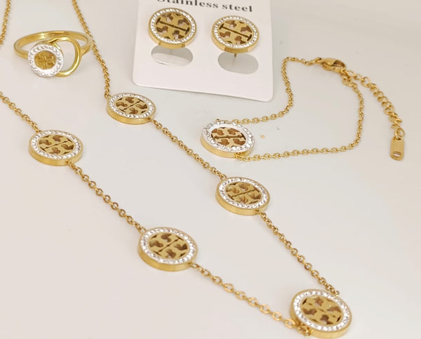 Premium quality Shiny Tory Necklace Set 4 Piece