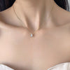 Water Drop Zircon Pendant Stainless Steel