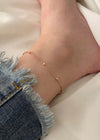 Minimal Beads Anklet | Stainless Steel