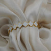 Premium Clover Loop Stainless Steel Black & White Bangle