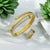 Water Proof Crystal Nail Design Bangle And Ring | 18k Gold Plated | Stainless Steel