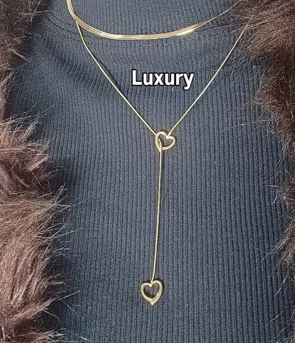 Double Layered Sweetheart Necklace| Water Proof | Premium Quality