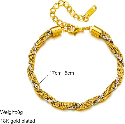Two tone Rope Bracelet