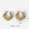 Twisted Zircon Pearl Earrings | High Quality